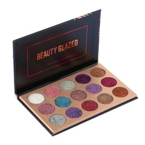 Shadow BEAUTY GLAZED 15 Colors Shimmer Shiny Eyeshadow Palette Waterproof Glitter Diamond Pigment Eye Shadow Powder Makeup Cosmetic