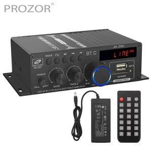 Speakers Prozor 2.0 CH BluetoothCompatible Audio Power Amplifier Volume Bass Treble Control Music Player Speaker Sound Amp 80W AK380