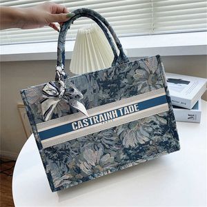 Einkaufstasche, Designer-Handtasche, Stickerei, Damen-Umhängetasche, große Einkaufstasche