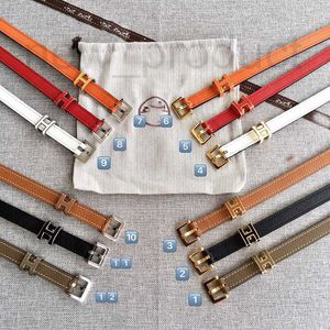 Bältesdesigner Quality H Letter Square Needle Buckle Belt Women's Cowhide 1,5 cm tunn dekorativ bälte mångsidig och enkel AP7W