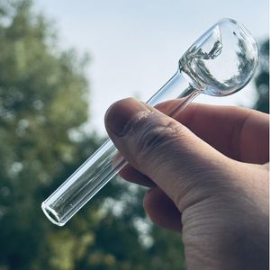 Nuovo design Narghilè di alta qualità Tubo per bruciatore a olio in vetro Pyrex Tubo trasparente Tubo per fumo spesso Tabacco a mano Tubo per sigaretta alle erbe secche