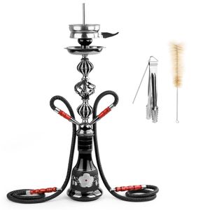 DEJAYA 2 Tubi di Vetro Narghilè Narguile Completo Shisha Pipa Chicha Cachimba Pipa Sisha Spazzola Porta Carbone Accessori Club Party 240220