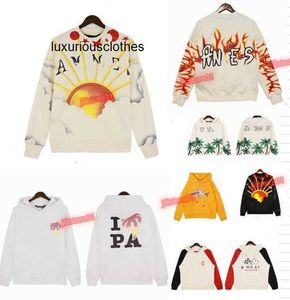 Men's Hoodies Sweatshirts Designer Clothing Fashion Sweatshirts Palmes Angels Broken Tail Shark Letter Flock Embroidery Loose Relaxed Mens Womens Hooded Sweater