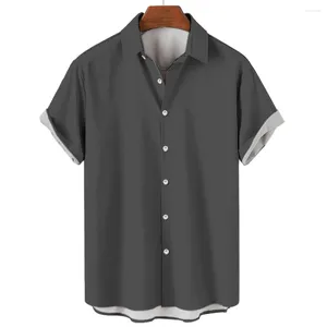 Camisas casuais masculinas roupas de moda cor pura de manga curta modelos de casal tops camiseta de verão