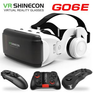 Glasses New VR Shinecon G06E 3D Glasses Mobile Phone Video Movie for 4.76.53" Helmet Cardboard Virtual Reality Smartphone with Gamepad