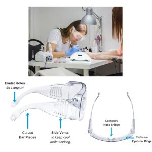 Ögonfransar Nya anti UV -ljusglasögon UV LED LASS -förlängningsskyddsugn UV/LED -förlängningsfransglas för skönhetssalong