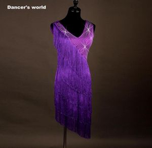 Neue Ankunft Latin Dance Kleid Frauen Mädchen Tanz Kleidung Quaste Salsa Samba Tango Ballsaal Wettbewerb Kostüm Dame Top7549936