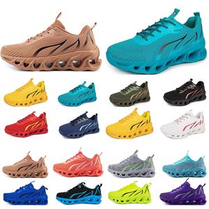 Gai Spring Men Buty biegowe płaskie buty miękki podeszwa moda szara nowe modele modowe mody kolorowe blokowanie sportów duży rozmiar A104