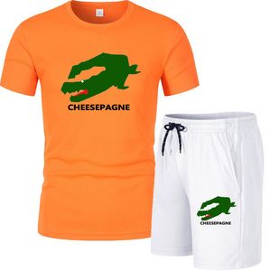 Nya herrsports fitnesskläder Summer Men's Casual bekväma sportkläder T-shirt Shorts 2 uppsättningar av sportkläder