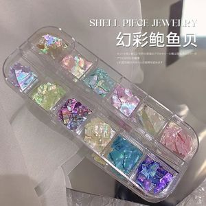 Nail Art Aurora Shell Flakes Abalone Nails Charms 3D Irregular Slice Stone Sequins Decoration Manicure Accessory 240229