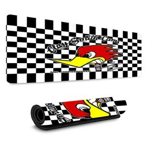 Pads Mousepad Mr. Horsepower Smoking Woodpecker Nonslip Rubber Mouse Pad Locking Edge Gamer Cabinet Carpets Pc Deskmats Keyboard Mat