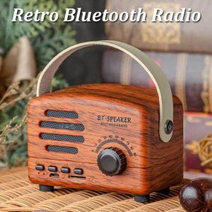 Głośniki Retro Mini FM Radio Classic FM Odbiornik FM Vintage Bluetooth Heavy Bass Suboofer TF Playonserive Radia na prezent