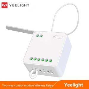 Controle (versão global) yeelight inteligente módulo de controle duplo controlador relé sem fio 2 canais interruptor inteligente para xiaomi mijia mihome