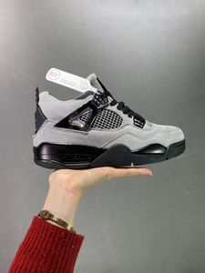 With Box 4 Iron Ore Basketball Shoes Men Women Black White Grey Silver 4s Sneaker