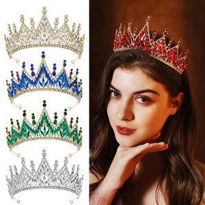 El Yapımı Kristal Rhinestone Renk Boncukları Gelin Headdress Taç Balo Partisi Prenses Düğün Taç Tiara Yıldönümü Doğum Günü Hediyesi