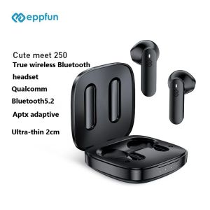 Наушники Беспроводные наушники eppfun Bluetooth V5.2 Гарнитура QCC3040 Адаптивная aptX 4 микрофона CVC с шумоподавлением TWS + Беспроводные наушники