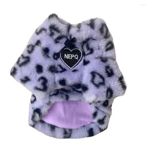 Cat Costumes Dog Sweater Leopard Print Winter Clothes Cozy Two-legged Outfits For Tiny Boys Girls Soft Lining Easy To Wear Ragdoll