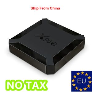 País da UE Sem Imposto X96Q Android 10.0 Fast Smart TV BOX 2GB 16GB 1GB 8GB Allwinner H313 Quad Core 4K VS X96 Mini Set top box transporte rápido