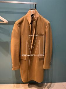 Men Coats Autumn and Winter loro Cashmere Pocket Long Coat piana