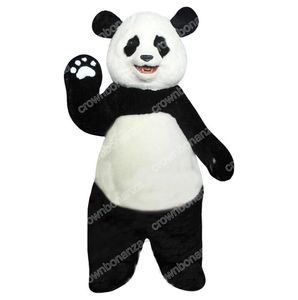 Горячие продажи Хэллоуин Пользовательский улыбающийся панда талисман талисман костюм.