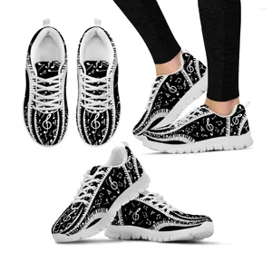 Flats Women Art 822 Herumn Casual Shoes Instantarts Style Klavier Keyboard Musik Note Druckluft Mesh Sneakers 2024 Zapatoren de Mujer 315 719 519 81947 76868