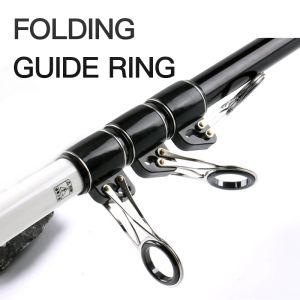 Verktyg Folding Fishing Rod Guides Eye Tips Rings Diy Pole Repair Kit Rod Building With Stainless Steel Frame Ceramic Ring