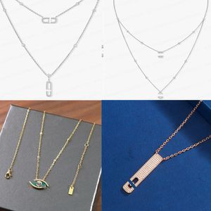 Free Shipping necklace For Women fashion Messik series Single Three diamond sliding asymmetric Designer lady Jewelry Party Wedding luxury gift wholesale