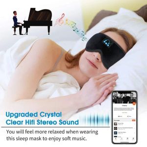 Headphone/Headset Bluetooth Sleep Headphones 3D Headband Wireless Music Eye Mask Thin Soft Elastic Breathable Sleeping Earphones for Side Sleepers