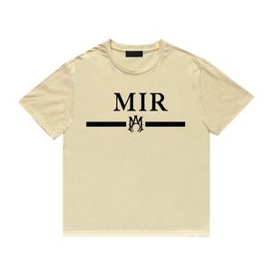 2024 Designer A Miri Mens Camiseta Mulheres Camiseta Casal Street Fashion Marca Camisa Imprimir Amirs Manga Curta Casual Solta Camiseta Masculina Pescoço Redondo Tamanho S-XL