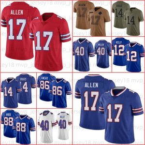 Josh Allen von Miller Football Trikot Dalton Kincaid Damar Hamlin Gabriel Davis Tre'davious White Dawson Knox Matt Milano James Cook Tyler Bass Kelly