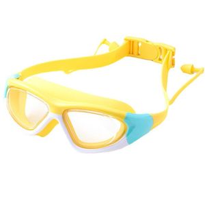 新しいプロの水泳ゴーグルの子供用耳栓付きスイミンググラスアンチフォグUVシリコン防水水泳眼鏡