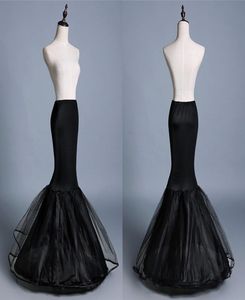 Neue schwarze Meerjungfrau Brautkleider Petticoats Frau 1 Hoop Zwei Schichten Tüll Unterrock Hochzeit Zubehör Krinoline cpa11971237423