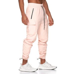 Sweatpants Men's Running Jogging Pants Nylon Loose Joggers Streetwear Pink Casual Sport Trousers Training Workout Fitness Cargo Pants