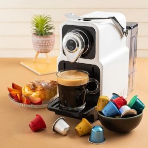 Verktyg Mixpresso Espresso Machine för Nespresso Compatible Capsule, Single Serve Coffee Maker Programmerbara knappar för Espresso Pods