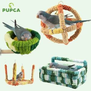 Nests Pet Bird Parrot Cages Warm Hut Tent Bed Hanging Cave for Sleeping and Hatching for Parrot Budgie Parakeet Bird Nest Supplies