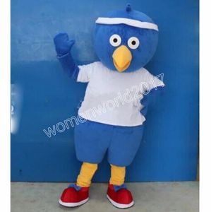2024 Heiße Verkäufe Halloween Blue Bird Maskottchen Kostüm Kostüm Karneval Cartoon Thema Kostüm Kostüm Kostüm für Männer Frauen