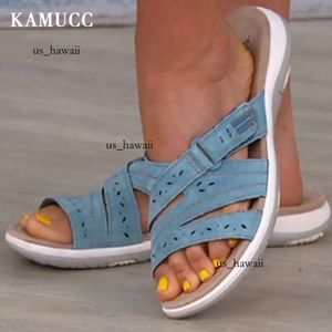 Summer Ladies Sandals Retro Casual Shoes for Women Cross- Tied Anti-slip Flats Slippers Comfort Female Slides Mujer Sandalias