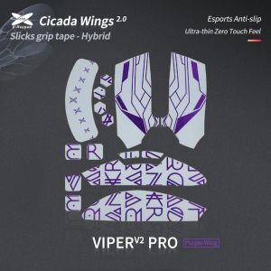 Almofadas Xraypad Cicada Wings V2 Slicks Grip Tape para Viper V2 Pro Xraypad mouse grip tapes