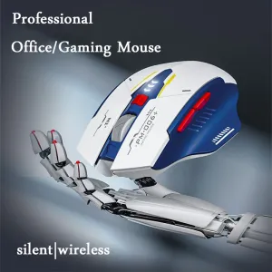 Möss Professional 2.4G Trådlös spelmus Laddningsbar Mute Optical Mice Ergonomisk tyst USB -spelare Mus för bärbar dator PC