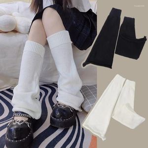 Kadın Çoraplar y2k bacak daha sıcak örgü çorap sonbahar kış düz renkli yün top örme ayak kapağı açık tatlı sıcak uzun moda hediyesi