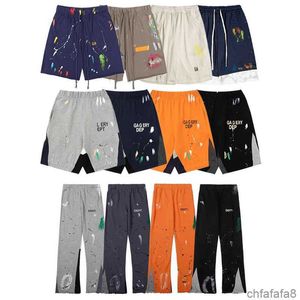 MENS PLUS STORLEK PANTER POLLED Sweatpants Hip Hop Stitching byxor Designer Jean Shorts For Men Bootcut Women Casual Cotton Ink Graffiti Jogger 7B6X