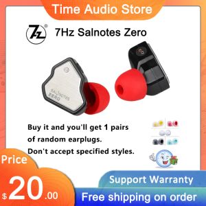 Hörlurar 7Hz Salnotes Zero HiFi 10mm Dynamic Driver in Earphone IEM Metal Composite Membran N52 Magnet LXADC A01 KZ JCALLY JM6 JM7