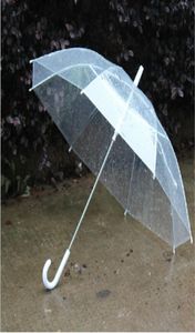 Ombrellas pioggia a prova di pioggia 50pcs trasparente lunghe pvc PVC Whole Clear Handle3010945