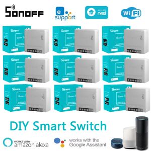 Kontroll Sonoff Mini R2 WIFI DIY SMART SWITCH Tvåvägskontroll Smart Home Ewelink App Arbeta med Alexa Alice Google Home Voice Control