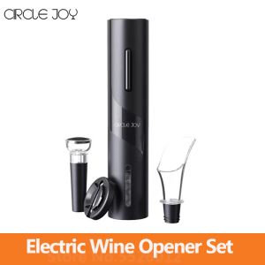 Control Circle Joy 4 In 1 Electric Wine Opener Set Automatic Corkscrew Wine Stopper Pourer For Red Wine Accessories Tools