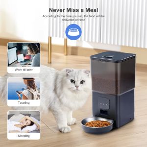 Feeding Cat Timing Feeder Tuya App Smart Cat Feeder Pet Dog Food Automatyczny dozownik odpowiedni dla małych kotów i psów Zdalne karmienie