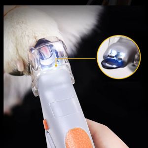 Clippers Professioneller Nagelknipser für Hunde, Hunde-Nagelschneider, Haustier-Katzen-Klauenschleifer mit LED-Licht, 5-fache Lupe, Sicherheits-Nagelknipser für Haustiere