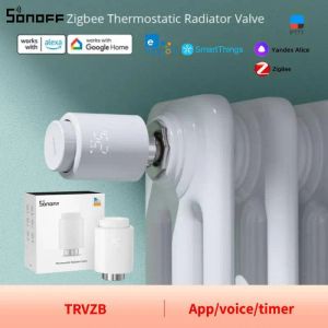 Steuern Sie das SONOFF Zigbee-Thermostat-Heizkörperventil TRVZB, die Heimtemperatur, die intelligente Fernbedienung, die mit Alexa, Google, ZHA, MQTT und Ewelink funktioniert