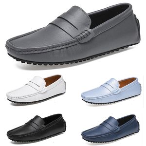 Sapatos primavera outono verão cinza preto branco masculino baixo topo respirável sola macia sapatos sola plana masculino GAI-1