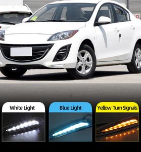 2 шт. DRL для Mazda 3 Mazda3 Axela 2010 2011 2012 2013 дневные ходовые огни противотуманные фары желтый указатель поворота 12 В Daylight5962512